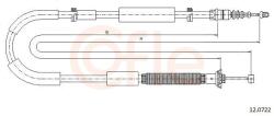 COFLE Cablu, frana de parcare COFLE 12.0722 (12.0722) - automobilus