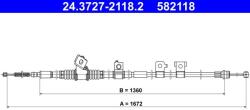 ATE Cablu, frana de parcare ATE 24.3727-2118.2 (24.3727-2118.2)