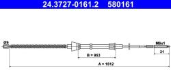 ATE Cablu, frana de parcare ATE 24.3727-0161.2 (24.3727-0161.2)