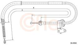 COFLE Cablu, frana de parcare COFLE 10.4302 (10.4302) - automobilus