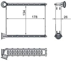 MAHLE Schimbător de căldură, încălzire habitaclu MAHLE BEHR AH 272 000S (AH 272 000S)