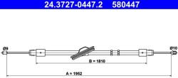 ATE Cablu, frana de parcare ATE 24.3727-0447.2 (24.3727-0447.2)