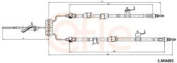COFLE Cablu, frana de parcare COFLE 1. MA001 (1.MA001)