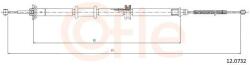 COFLE Cablu, frana de parcare COFLE 12.0732 (12.0732)