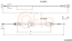 COFLE Cablu, frana de parcare COFLE 11.6818KB (11.6818KB)