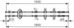 Bosch Cablu, frana de parcare BOSCH 1 987 482 054 (1 987 482 054)