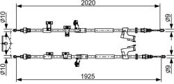 Bosch Cablu, frana de parcare BOSCH 1 987 482 709 (1 987 482 709)