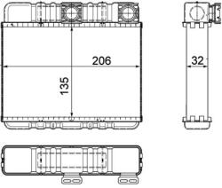 MAHLE Schimbător de căldură, încălzire habitaclu MAHLE BEHR *** PREMIUM LINE *** AH 87 000P (AH 87 000P)