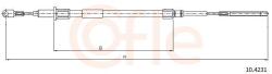 COFLE Cablu, frana de parcare COFLE 10.4231 (10.4231)