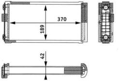 MAHLE Schimbător de căldură, încălzire habitaclu MAHLE BEHR *** PREMIUM LINE *** AH 134 000P (AH 134 000P)