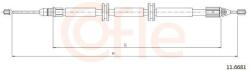 COFLE Cablu, frana de parcare COFLE 11.6681 (11.6681) - automobilus