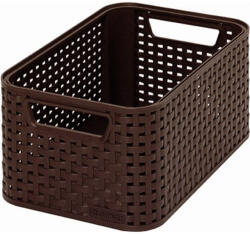 Keter Rattan hatású kosár, 6l, sötétbarna, CURVER "Style S (205824) - iconink