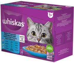 Whiskas halas tasakos eledel válogatás felnőtt macskák számára 4 x