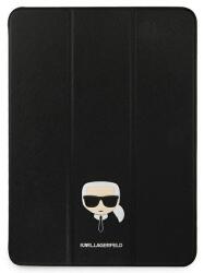 KARL LAGERFELD Saffiano Karl Head iPad Pro 12.9″ 2020/2021 kinyitható tartó (fekete)