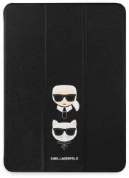 KARL LAGERFELD Saffiano Karl & Choupette iPad Pro 12.9″ 2020/2021 kinyitható tartó (fekete)