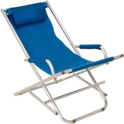  Scaun pliabil exterior, aluminiu, albastru, 110kg, confort (SC00254)