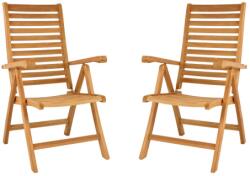 divero Set scaune tec reglabile Divero, 2 bucăți, pentru exterior (GL05009_SL2)