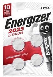 Energizer gombelem CR2025, lítium, 4db/csomag (ENERGIZER_E300849107) (ENERGIZER_E300849107)
