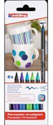 edding Ecsetirón porcelán marker 1-4mm, kerek 4600/6, 6 cool klf. szín (EDDING_67468) (EDDING_67468)