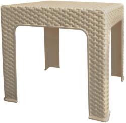 Megaplast BISTRO műanyag asztal, műrattan hatású, 42, 5 × 42, 5 × 42 cm, cappuccino színben