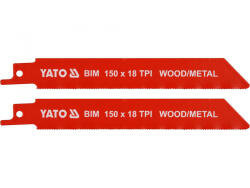 TOYA Szablyafűrészlap 150 Mm/18tpi Bimetál, 2 Db (yt-33931) (yt-33931)