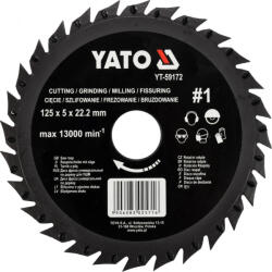 TOYA Ráspolyos vágótárcsa 125mm (YT-59172) (YT-59172)