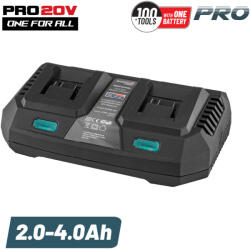 Bormann Dupla akkumulátortöltő BORMANN Pro 20 V Li-Ion akkukhoz, 3 A (BBP2005) (BBP2005)