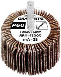GRAPHITE Csiszolókerék csapos 50x30x6mm, P60 (58T394) (58T394)