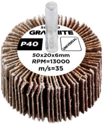 GRAPHITE Csiszolókerék csapos 50x20x6mm, P40 (58T399) (58T399)