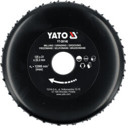 TOYA Rotációs ráspoly fűrésztárcsa ( fa-gipszkarton reszelő korong ) sarokcsiszolóra 125 mm (YT-59146) (YT-59146)