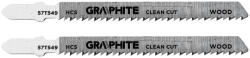! Html Kod> GRAPHITE Dekopírfűrészlap, T-befogó, HCS, 10TPI, 74/100mm, fa-rétegelt lemez, 2db (57T549)