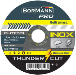 Bormann Vágókorong Thunder-Cut INOX Hosszú Kerámia Ø125x1mm 10 darab 10db (BHT2001) (BHT2001) - elefantszerszam