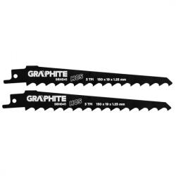 ! Html Kod> GRAPHITE Orrfűrészlapok, HCS, 150x19x1.25mm, 3TPI, set, 2db. (56H041)