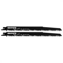 ! Html Kod> GRAPHITE Orrfűrészlapok, HCS, 240x19x1.5mm, 5TPI, set, 2db. (56H044)