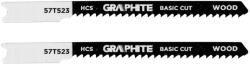  GRAPHITE Dekopírfűrészlap, U-befogó, HCS, 12TPI, 50/76mm, fa-rétegelt lemez, 2db (57T523) (57T523)