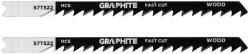  GRAPHITE Dekopírfűrészlap, U-befogó, HCS, 6TPI, 75/100mm, fa-rétegelt lemez, 2db (57T522) (57T522)