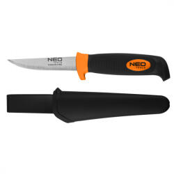 NEO TOOLS Univerzális kés, rozsdamentes penge, 2k nyél, műanyag tok (63-175) (63-175)