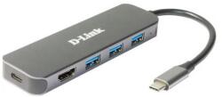 D-Link USB-C HUB/dokkoló - 3xUSB + 1xUSB-C +1xHDMI (DUB-2333)