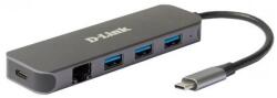 D-Link USB-C HUB/dokkoló - 3xUSB + 1xUSB-C +1xLAN (DUB-2334)