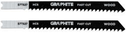 ! Html Kod> GRAPHITE Dekopírfűrészlap, U-befogó, HCS, 8TPI, 74/100mm, fa-rétegelt lemez, 2db (57T527)