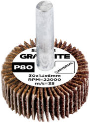 GRAPHITE Csiszolókerék csapos 30x15x6mm, P80 (58T402) (58T402)