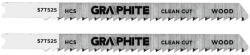  GRAPHITE Dekopírfűrészlap, U-befogó, HCS, 10TPI, 74/100mm, fa-rétegelt lemez, 2db (57T525) (57T525)