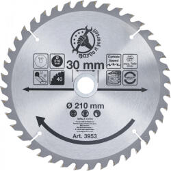 BGS technic Karbid hegyű körfűrész tárcsa, 210 x 30 x 2.6 mm, 40 fogú (BGS 3953) (3953)