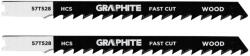 ! Html Kod> GRAPHITE Dekopírfűrészlap, U-befogó, HCS, 6TPI, 74/100mm, fa-rétegelt lemez, 2db (57T528)