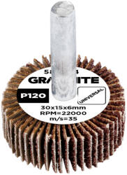 GRAPHITE Csiszolókerék csapos 30x15x6mm, P120 (58T404) (58T404)