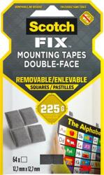 3M Pătrate adezive, dublu-verso, detașabile, 12, 7x12, 7 mm, 3M SCOTCH "Removable" 7100263583 (7100263583)