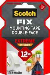 3M Bandă adezivă, dublă față, foarte rezistentă, 19 mm x 1, 8 m, 3M SCOTCH "Extreme Interior" 7100263859 (7100263859)