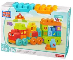 Mega Bloks, Trenul ABC, set de constructie, 60 piese