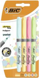 BIC Bic, Highlighter Grip Pastel, marker evidentiator, 4 buc