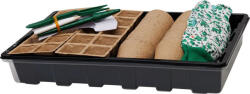 Strend Pro Melegágy, Strend Pro Garden, fekete, 37, 5 x 23 x 6 cm, átlátszó fedél, 68 db-os készlet, csíráztatáshoz és előneveléshez, mini (TC255616)